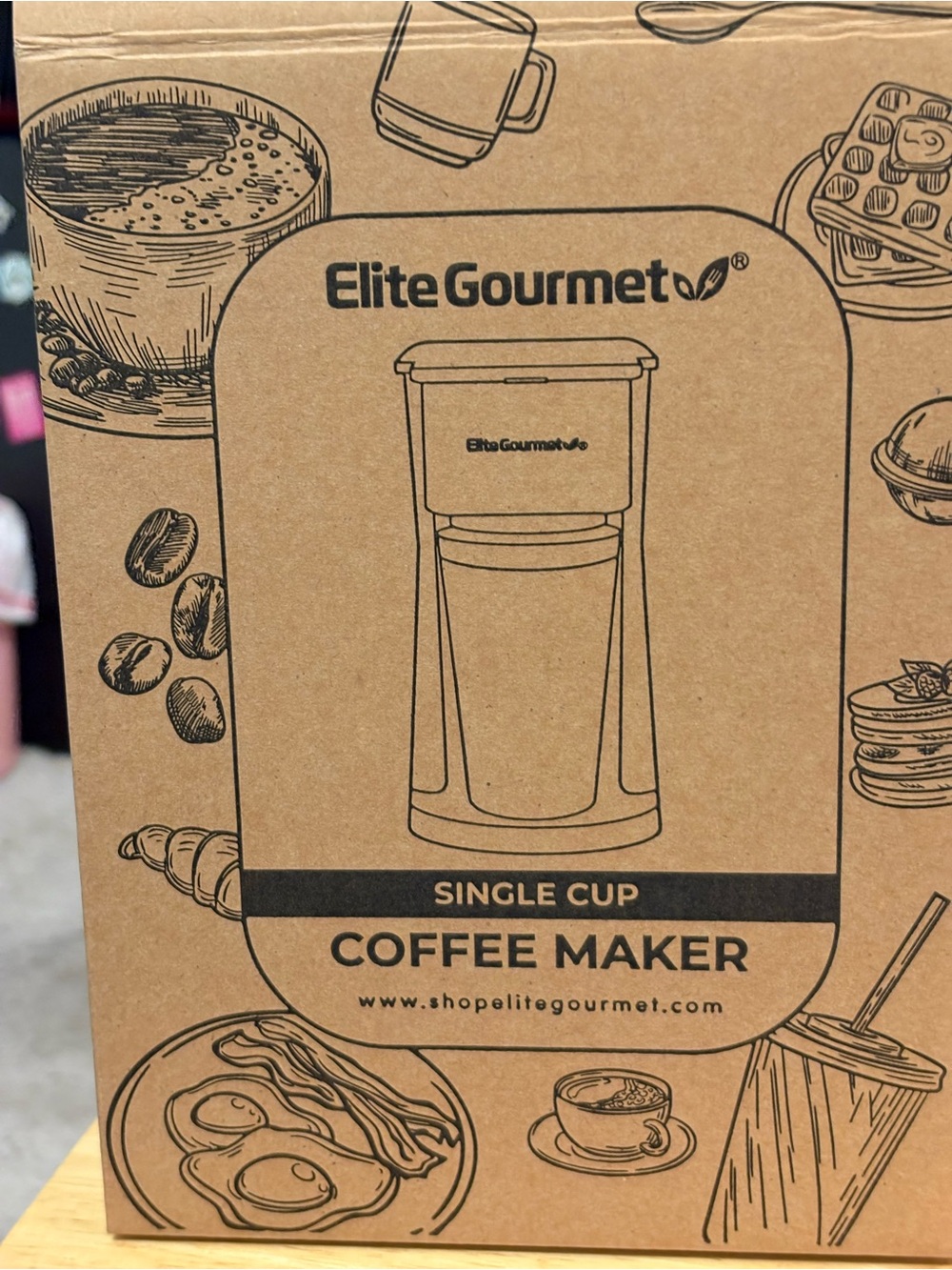BNIX Elite Gourmet single cup coffee maker includes travel mug stainless